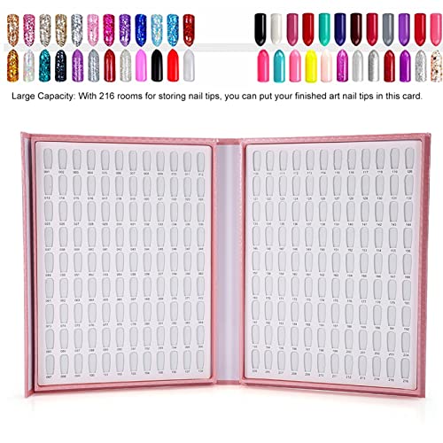 Exibição de Gráfico de Cores de Unhas de 216, Livro de Exibição de Esmalte de Gel de Unhas de 21,8 X