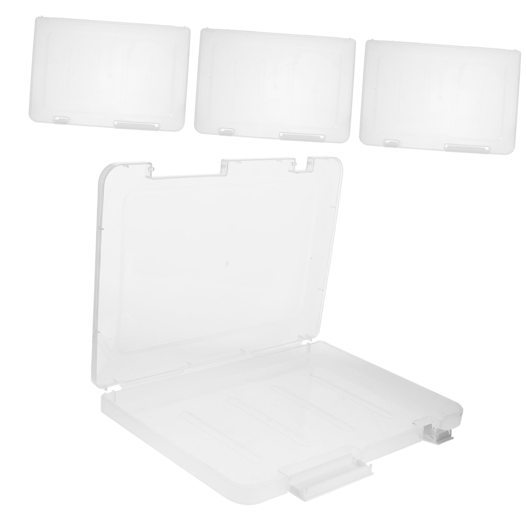 NOLITOY Archivadores de Caja A4 Portátiles, 4 Piezas, Pp Blanco