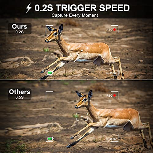 Wildkamera mit Bewegungsmelder Nachtsicht - Wildkamera Testsieger 28MP 1520P Wärmebildkamera Jagd 0,2s Jagdkamera 850nm… – Bild 5