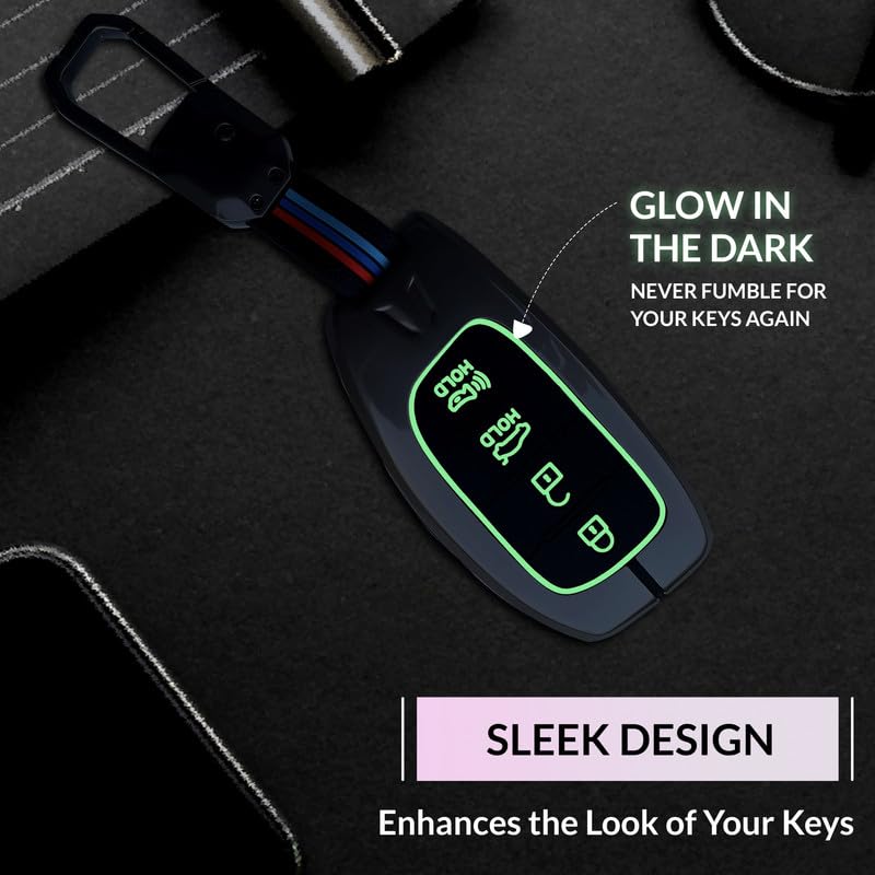 Image of NEODRIFT 'KeyShield' Car Key Cover for Hyundai Xcent (Shape 4, 04 Buttons) (Durable, Stylish, and 360 Protection)