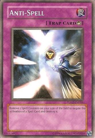 Amazon.com: YU-GI-OH! - Anti-Spell (TU02-EN016) - Turbo Pack 2 - Promo  Edition