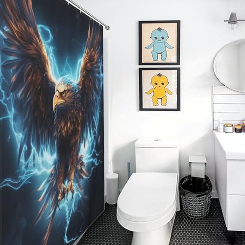 Rideau de douche imperméable en polyester lavable 183x183 cm
