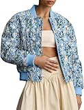 TUREAU Women’s Floral Print Bomber...