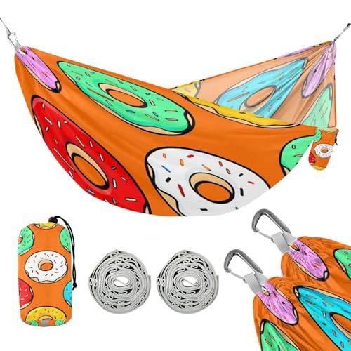 ATTX Doughnuts Camping Hammock - Lightweight & Portable Hammocks, Heavy Duty 330lbs Capacity for Indoor, Hiking, Backpacking, Travel, Backyard, Beach#170