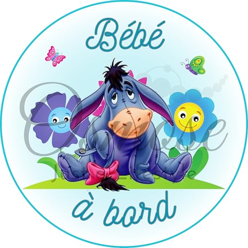Autocollant Bébé à Bord - Bébé Bourriquet (Winnie l'Ourson)