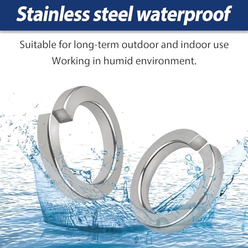 25 Stück Federringe M10, Leryati DIN 127 Federring Form B nach Federring Glatt, A2 V2A Federscheiben Edelstahl Spiralförmige Federscheiben Unterlegscheiben Federscheibe Sprengring