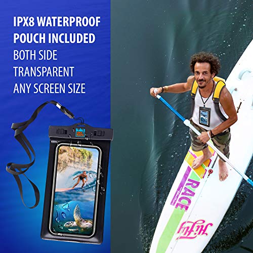 Bolsa seca impermeable para kayak - Mochila flotante para camping - Bolsa para playa, navegación o pesca con bolsillos internos y externos (Negro 10L) miniatura 7