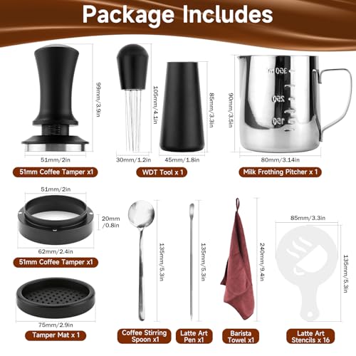 Tasseur café 51mm contre les extractions ratées avec kit de distribution