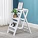 Krok Krzesło Kombinacja Wielofunkcyjna Biblioteka Kroki Szelki Półki Składane Drewniane Drabiny Taboła Przenośne Schody Krzesło Biały