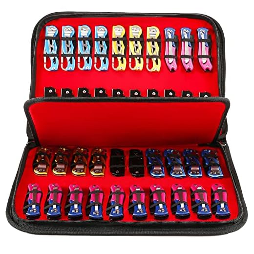 Pocket Knife Display Case, 40 Slots Small Knife Box Storage Case, Folding Knife Sheath Case for Survival Pocket Knife, Tactical, Outdoor, EDC Mini Knife