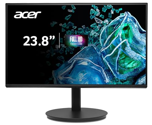 acer Vero CB242Y P6 Monitor 23.8 Zoll (60 cm Bildschirm) Full HD, IPS, 144Hz HDMI/DP, 75Hz VGA, 1ms(VRB), DP 1.2, HDMI 1.4, VGA, höhenverstellbar, drehbar (Pivot), AdaptiveSync