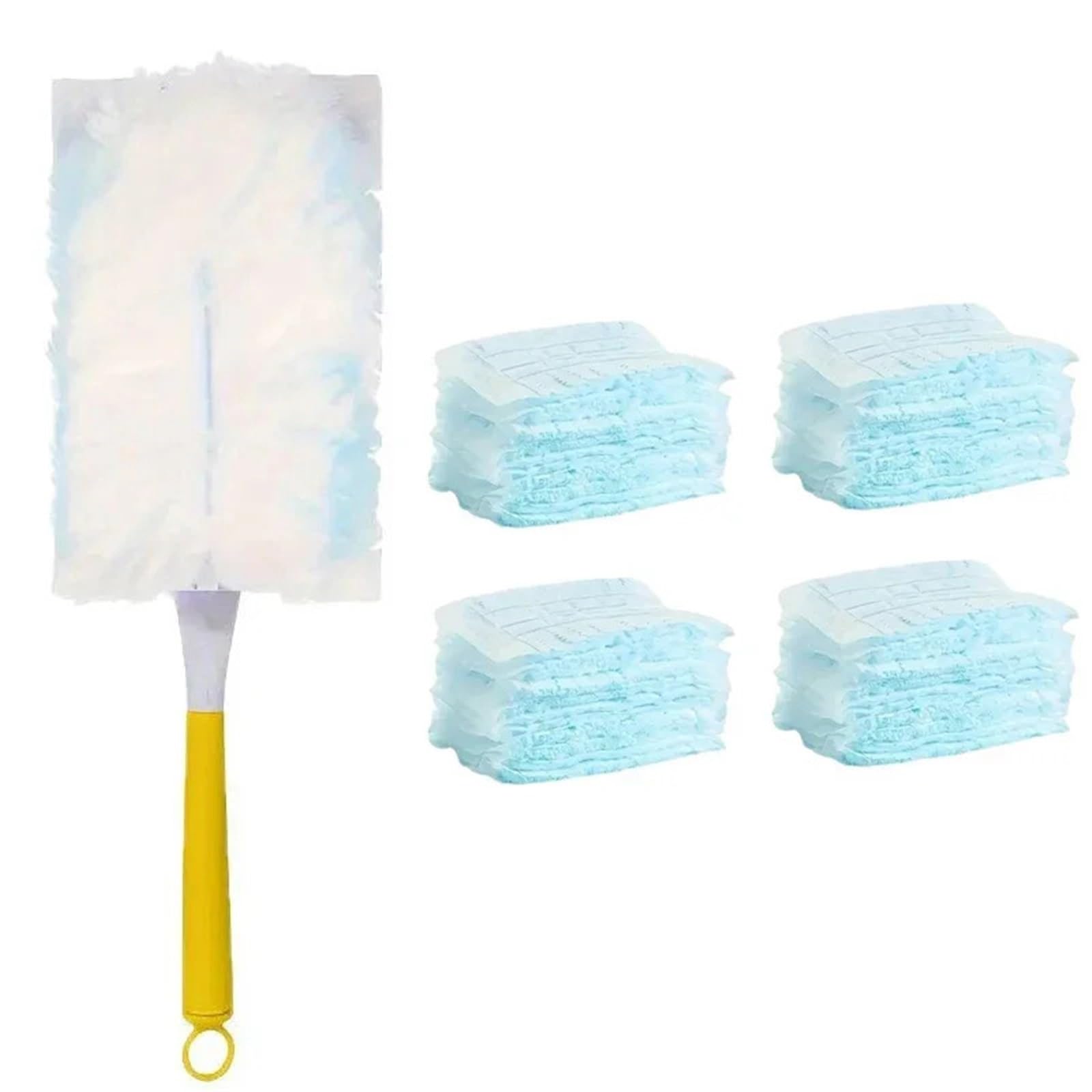 Duster Disposable Duster Dust Replacement Electrostatic Removal Furniture Cleaning Tools Feather(1handle-40clothes)