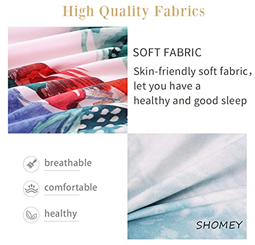 SHOMEY Eenpersoons Dekbedovertrek Set - Zeemeermin Beddengoed Gedrukt Zacht Cosy Dekbedovertrek Sets Microfiber Beddengoed Sets (135 cm x 200 cm + 2 Kussenslopen 80 x 80 cm) - Afbeelding 7