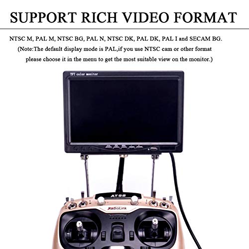 Image of RC 7 Inch FPV Monitor 1024x600 IPS LCD Display Screen Monitor with Hood Sun Shield for RC FPV Drone Quadcopter