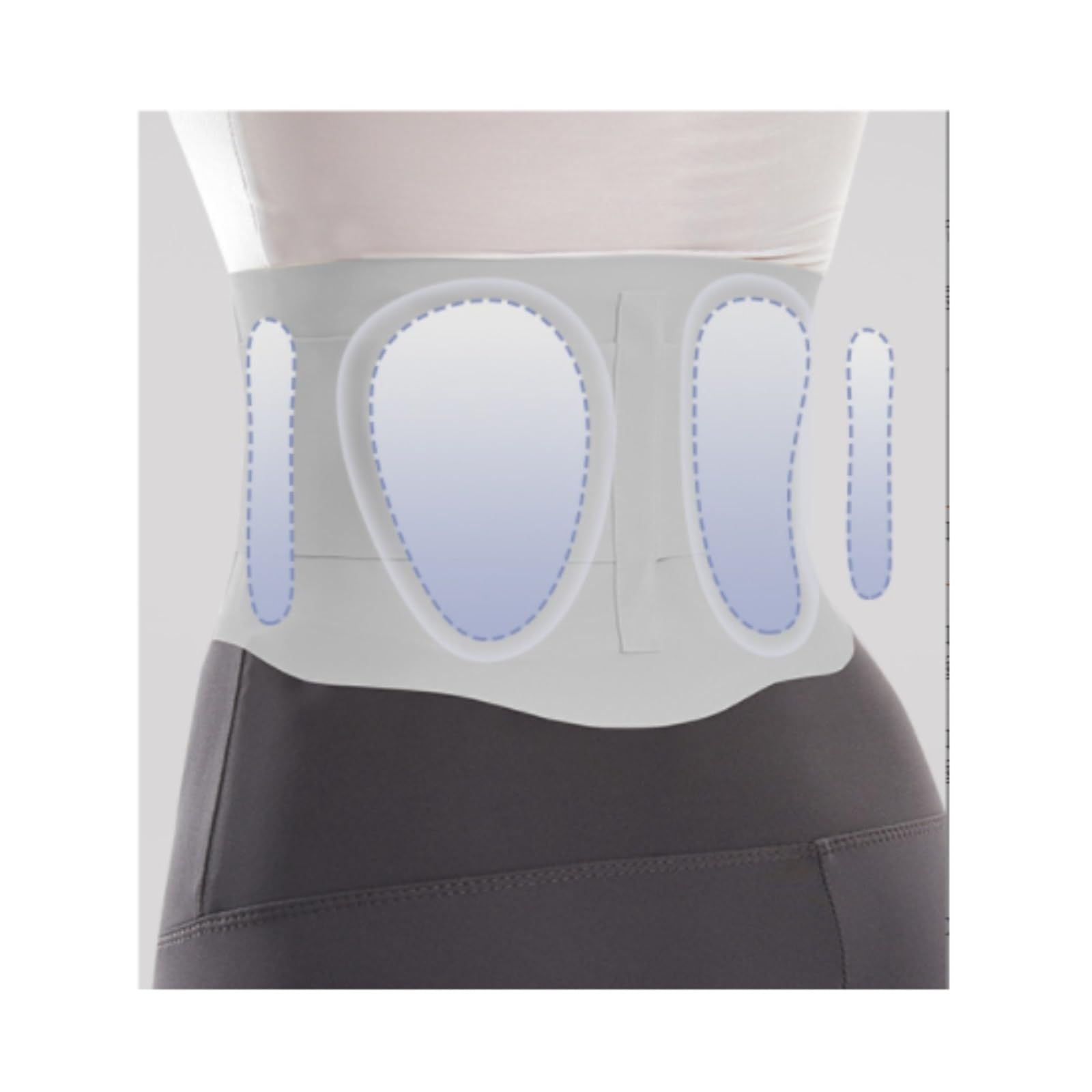Faja Lumbar Faja Lumbar Ultrafina For La Espalda Y Cadera Soporte Cinturón(Gray`,XL)