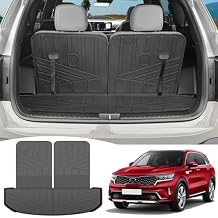 Cargo Mat Seat Back Cover Fit for 2021-2025 Kia Sorento Hybrid PHEV Accessories, Cargo Liner Trunk Mat TPE Trunk Liner for 2021 2022 2023 2024 2025 Kia SorentoCargo Mat