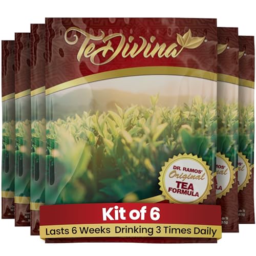 TeDivina Tea, 12 Botanical Blend for Colon Cleanse and Body Support, Original Flavor, 0.3oz Pack of 6 by Vida Divina - Wellness Drink