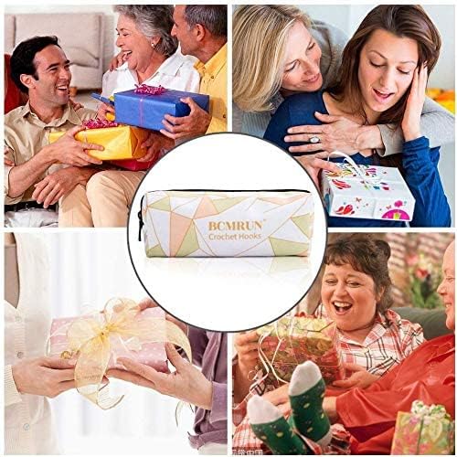 Miniatura 7 de BCMRUN Juego de ganchos de ganchillo, 14 tamaños de 0.079 pulgadas (B) a 0.394 pulgadas (N), kit de agujas de tejer ergonómicas de aluminio con