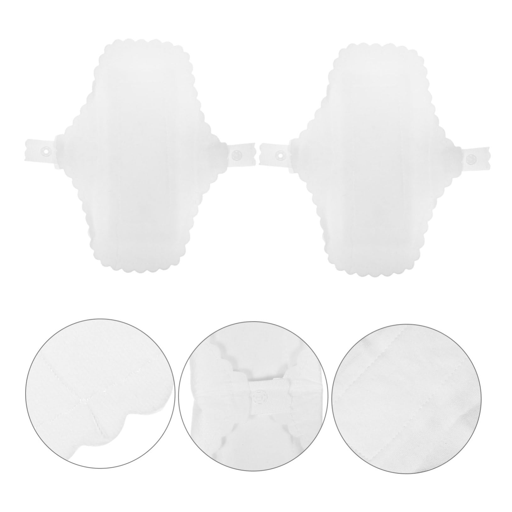 GLEAVI 30 Stk Waschbares Menstruationstuch unterhosen atmungsaktiv Damenbinde Wattepad Beschichtung Fräulein Höschen wasserdichtes Baumwolltuch Weiß