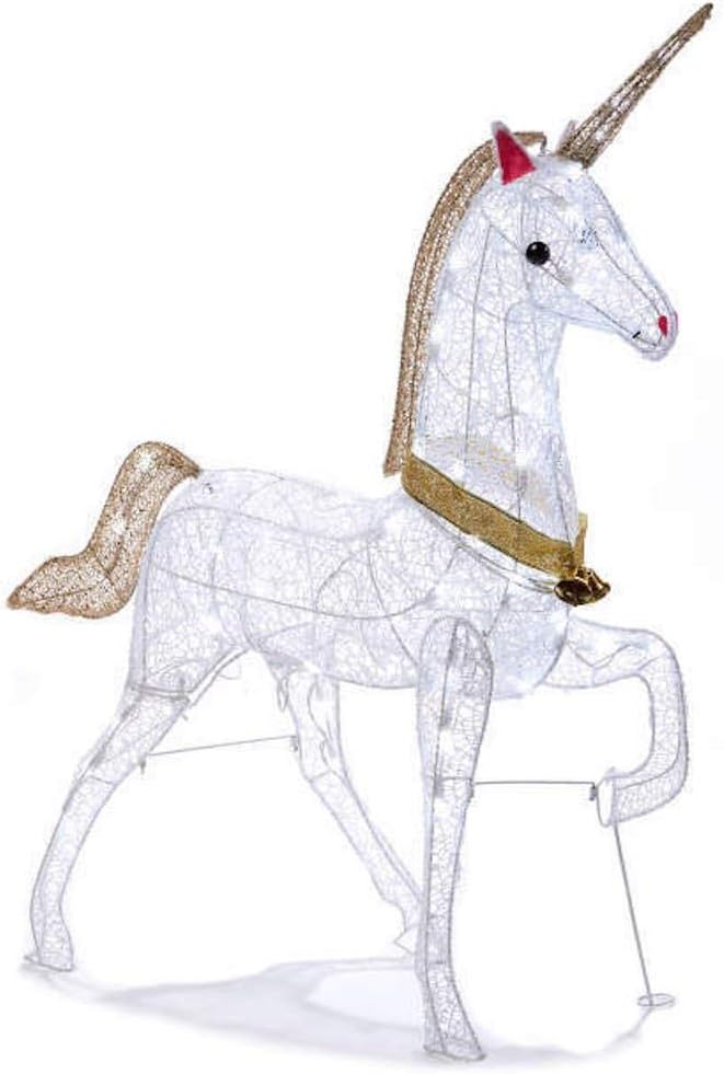 Magical Christmas LED Lighted Unicorn Indoor/Outdoor Yard Decoration Light Lawn Ornament Sculpture