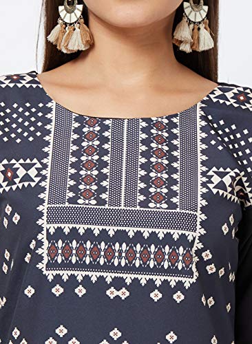 Image of LookMark Womens Printed Crepe A-Line Kurti (Pack of 2 Kurti)