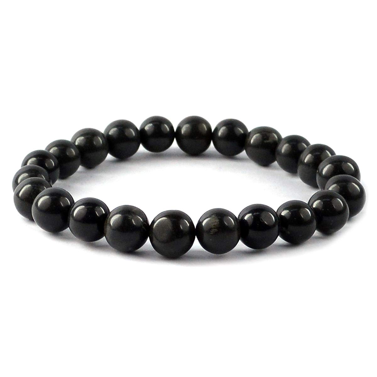 Crystu Natural Black Agate Bracelet Crystal Stone 8Mm Beads Bracelet Round Shape For Unisex Adult (Color : Black) (B08S79NTTD) Amazon Price History, Amazon Price Tracker