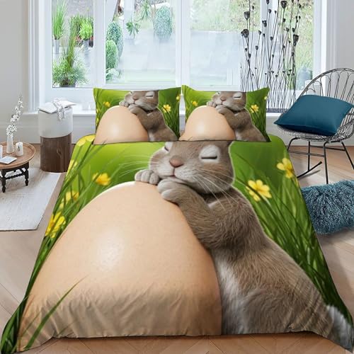 Housse de couette super king 260x220 lapin microfibre - 3