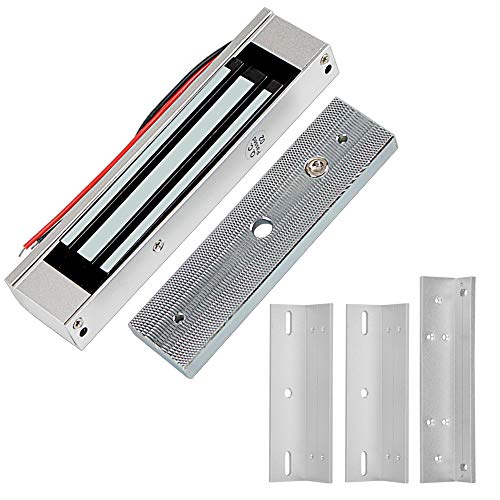 FTSTech Verrou magnétique électrique 12 V CC 180 kg avec support de montage ZL, pour système de sécurité domestique, convient pour porte en bois/métal/verre