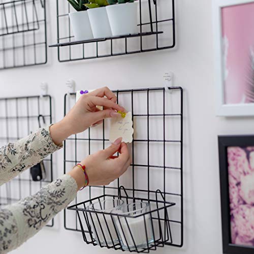 4 Pack Wandrek | Fotorek | Memobord Metaal | Industrieel, Zwart & Magnetisch | Fotolijst | Voor Studentenkamer, Keuken… - Afbeelding 5