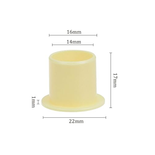 Miniatura 52 de Rodamiento de manga con brida de 4 piezas - [0.197 in x 0.276 in x 0.276 in] Buje sin aceite POM para uso en máquinas de equipos Negro