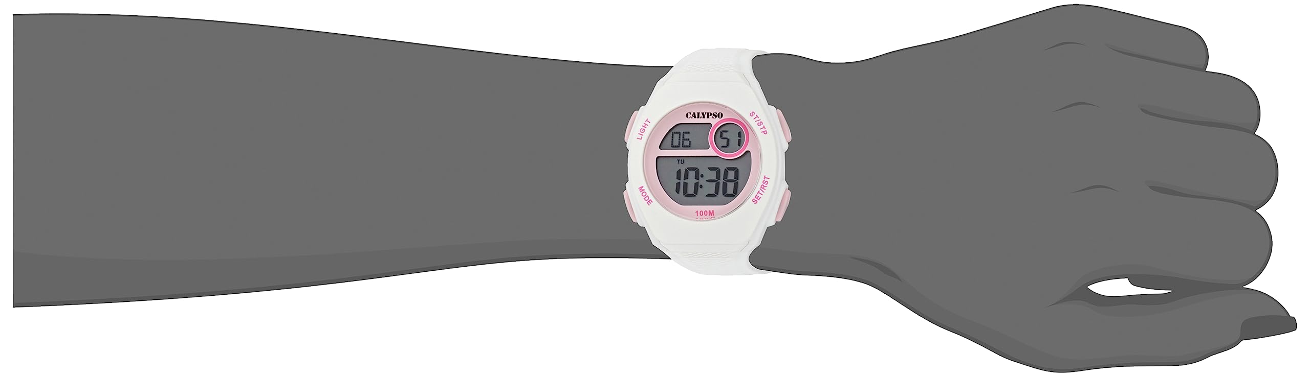 CALYPSO Reloj Infantil K5831/1 Junior Collection Caja de Caucho Multi Correa de Caucho Blanco