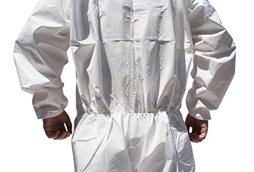 RAYGARD Disposable Coveralls, Protective Suit with Elastic Cuffs, Hood, Zip Front Opening for Spray Paint Chemical Industrial (1 Pack, XL) - Thumbnail 6
