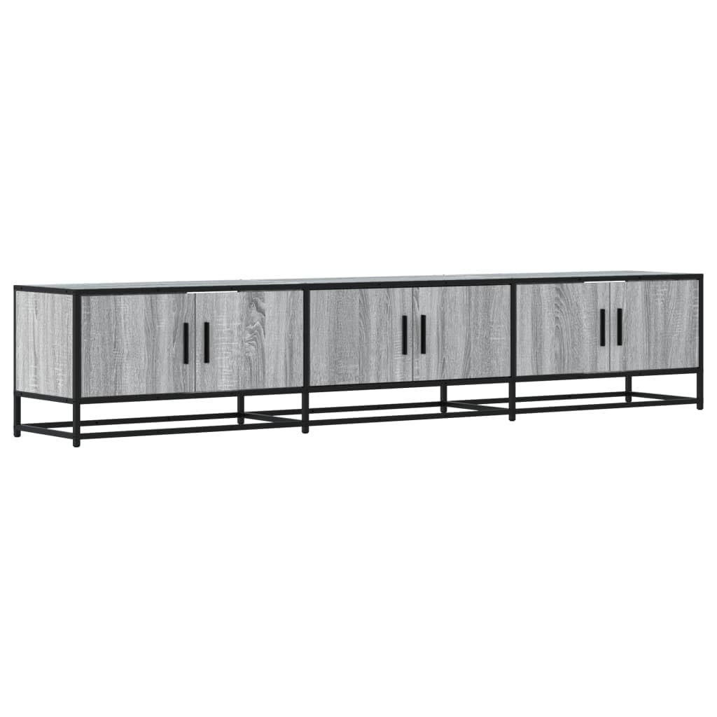 vidaXL Mueble para TV Madera de ingeniería Gris Sonoma 210x35x41 cm