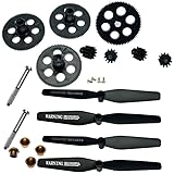 Drone accessories For VISUO Spare Parts Propeller Screws Blades Guard Motor Geas for VISUO XS816 XS809W XS809HW XS809 XS809S RC Quadcopter Drone Accessories replaceable (Color : Set-qqq)