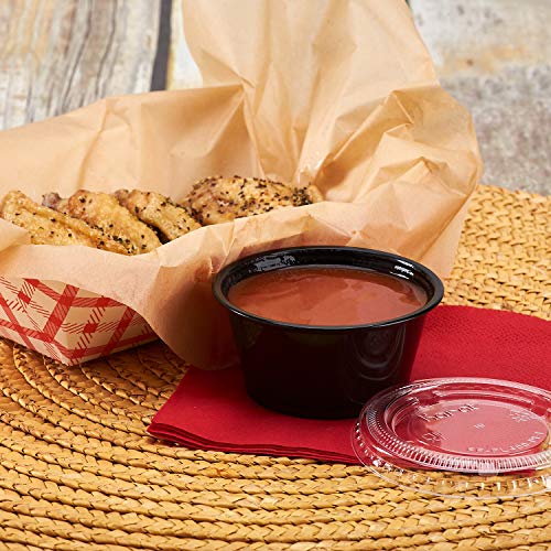 Image of Karat FP-P325-PPB 3.25 oz. PP Portion Cups - Black (Case of 2500)
