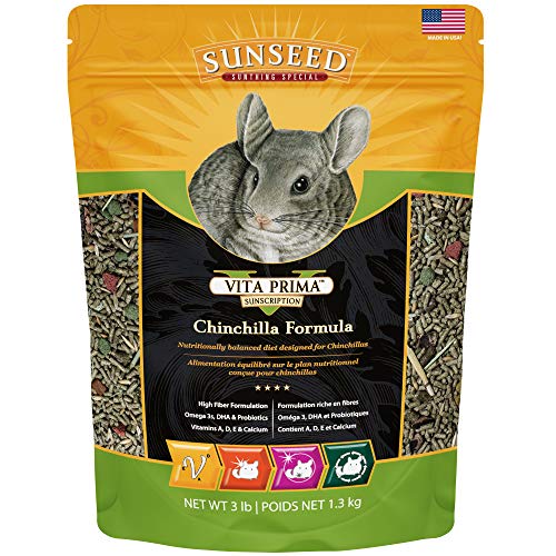 Sunseed 49130 Vita Prima Sunscription Chinchilla Food - High Fiber Timothy Formula, 3 Lbs #TOP11