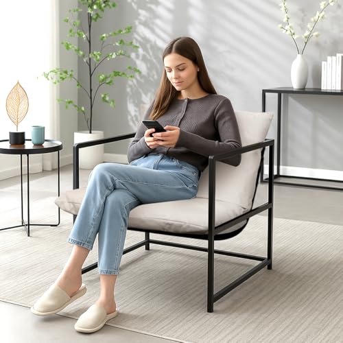 Reviews de Sillones en Oferta para comprar hoy. 44 JZZB Sillon Individual, Sillones para Sala, Las Sillas Son Fáciles de Montar,Adecuadas para Salones,Dormitorios y Salas de Estudio (Crema)