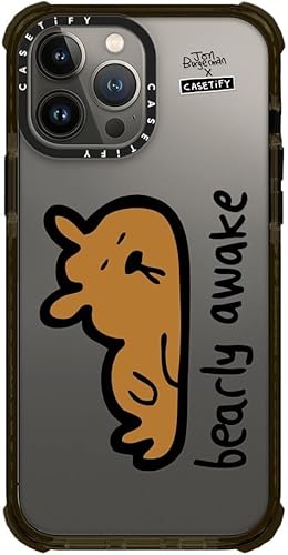 Miniatura 4 de CASETiFY Funda Ultra Impact para iPhone 13 Pro Max - Bearly Awake - Negro transparente