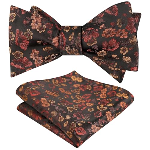 Image of Alizeal Mens 2pcs Floral Bow Tie Set