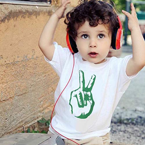 The Spunky Stork Toddler Peace Hand Sign Organic Cotton Unisex Tshirt2