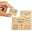 Blue Panda 9 Piece Set of Wooden Rubber Teacher Stamps - Classroom Supplies for Grading Homework and Teacher Supplies (Assorted Sizes Rubber Stamps)