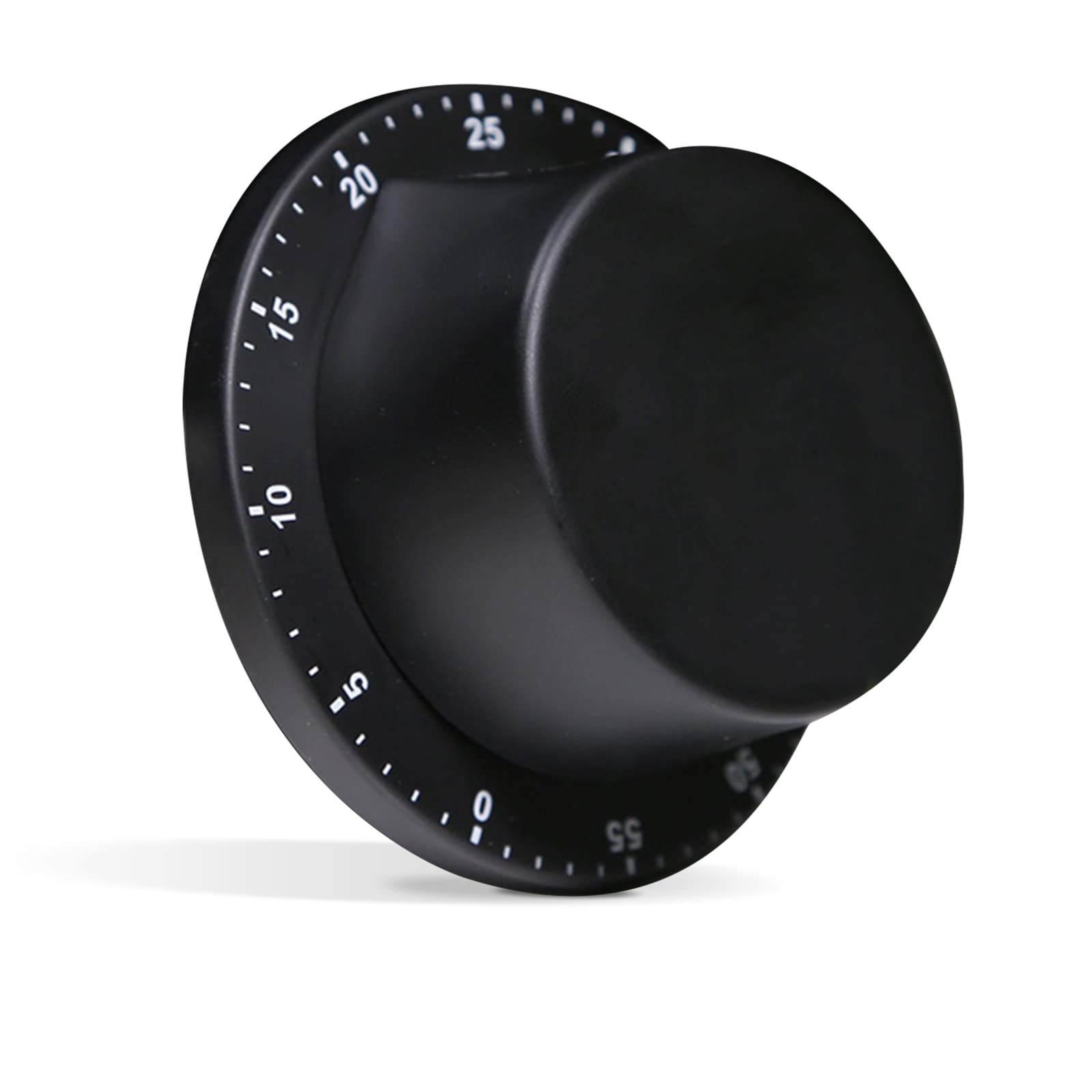 MOPPRO Mechanical Kitchen Timer with Magnetic Base, 60 Minute Kitchen Countdown Clock, Cooking Timer with Loud Alarm, Stainless Steel, Stick on Fridge, Black (MS00035)