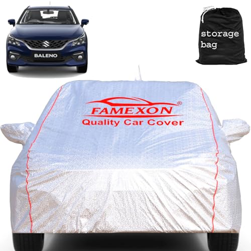 Image of Maruti Baleno Car Cover Waterproof with Free Bag and All Weather for Car Cover,100% Waterproof Outdoor Car Covers Rain Snow UV Dust Protection. Custom Fit