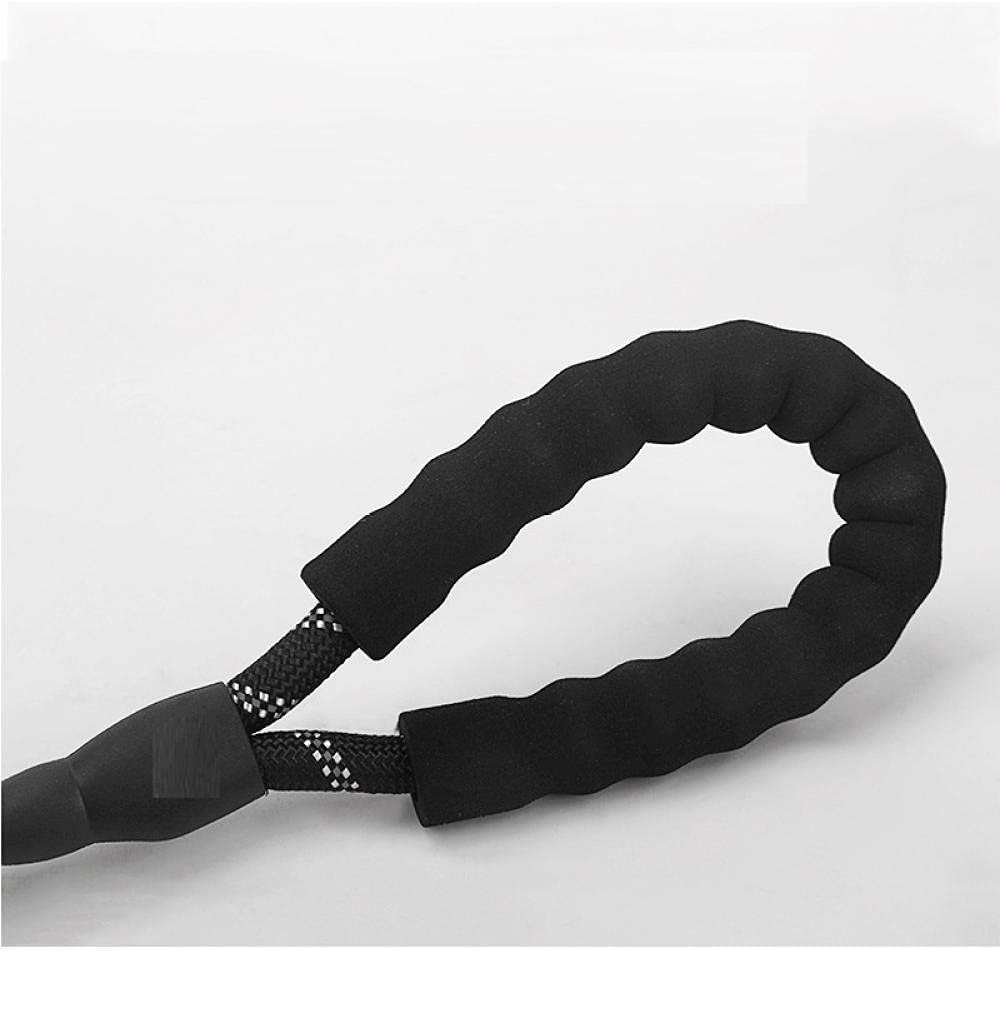 Guinzaglio per cani， Guinzaglio corto for cani, guinzaglio nero resistente for animali domestici, riflettente rotondo for dog walker, collare for, for