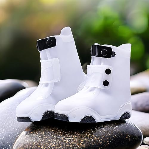 Kids Waterproof Rain Shoe Covers Reusable Foldable Toddler Rain Shoes Washable Silicone Non-Slip Rain Shoe Protectors Durable Children Waterproof Boots for Boys Girls