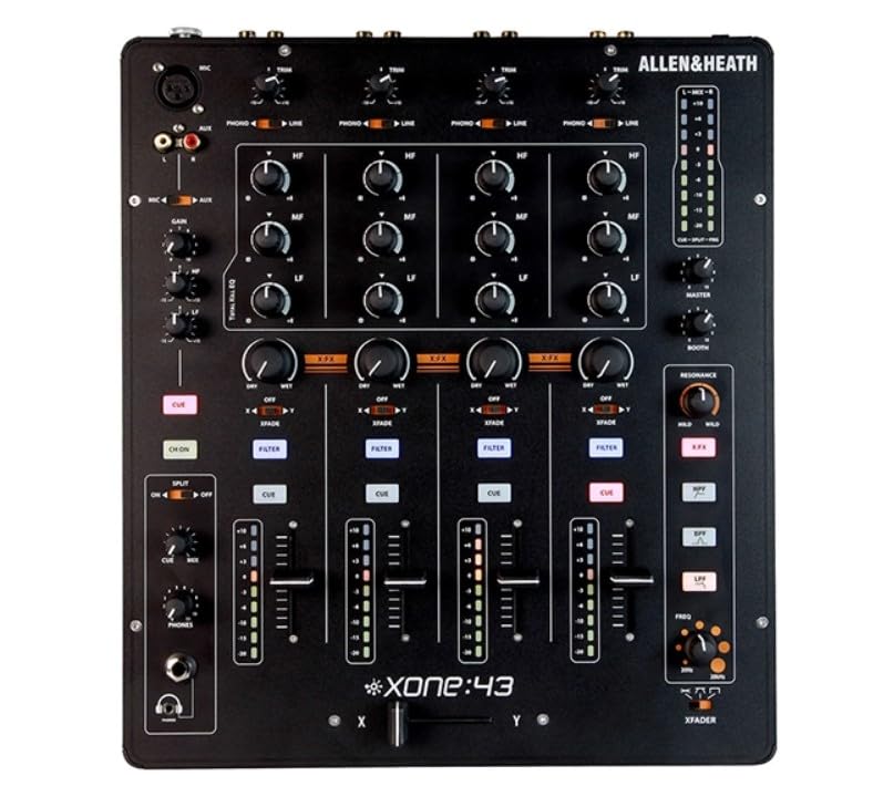Allen & Heath Xone 43 High Performance 4+1 Channel Analog DJ Mixer (AH-XONE:43) Bundle with RCA male to 1/4 + XLR + Audio Cable 3.5mm 1/8 and More Accessoires - Image 7