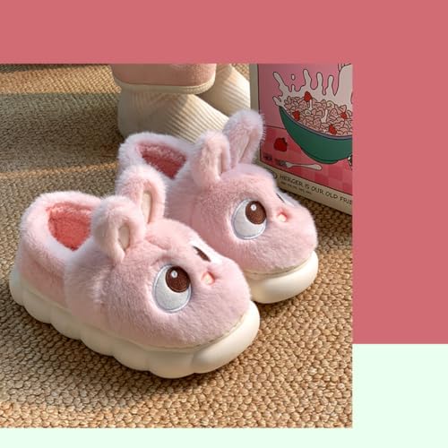 Women's Slippers Rabbit Slippers Cartoon Plush Slippers Thickened Sole Are Suitable for Home Cotton Slippers2