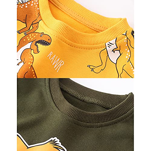 Image of Toddler Boys Crewneck Sweatshirt, Cotton Long-Sleeve Pullover Cartoon Print