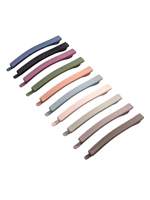 Yellow Chimes Hair Clips for Women Set of 10 Pcs Hairclips Multicolor Matte Finishing Hair Clip Aligator Clips for Women