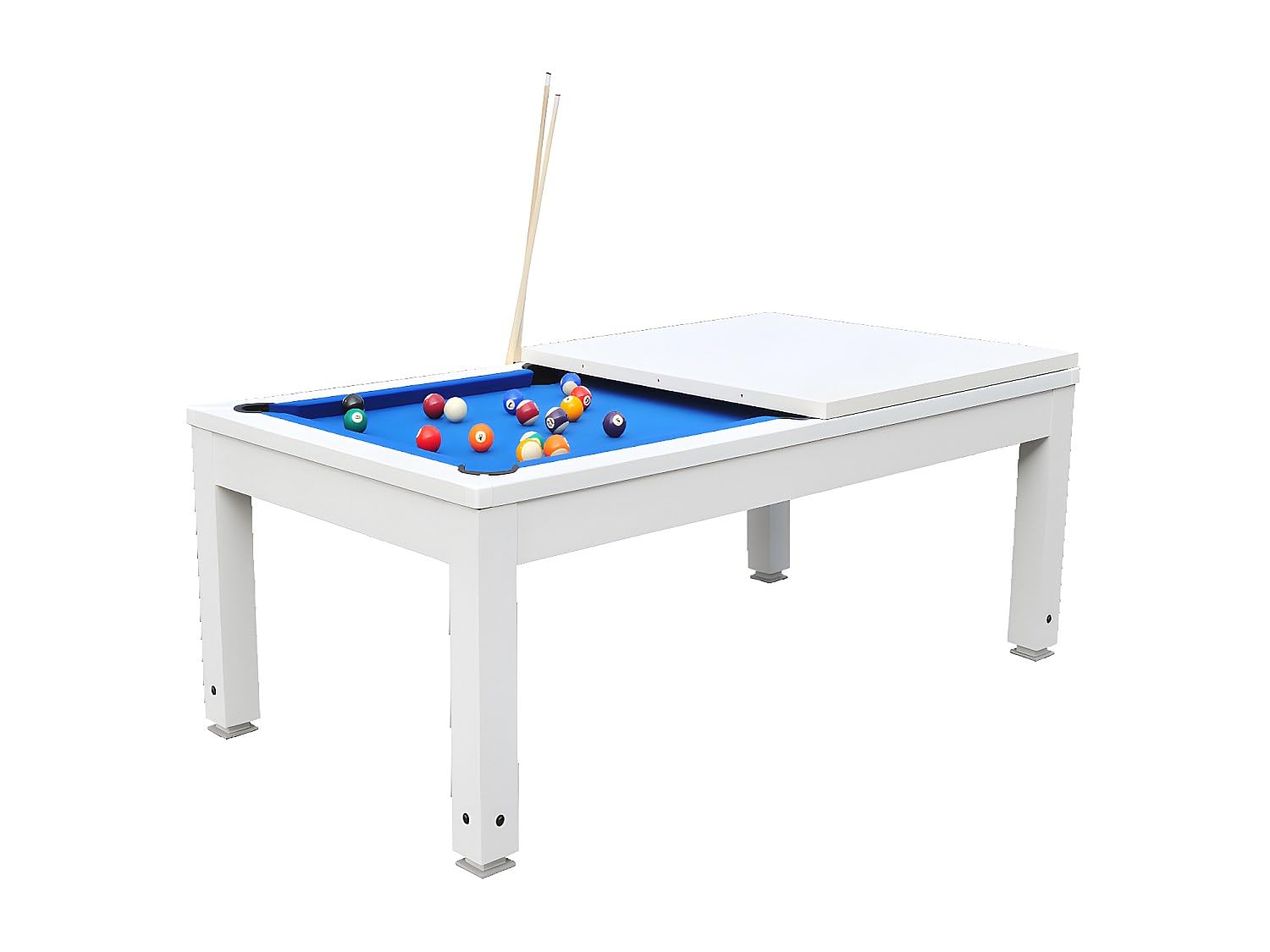 Vente-unique - Table Transformable - Billard Snooker - Hauteur Ajustable - 207 * 114 * 79 cm